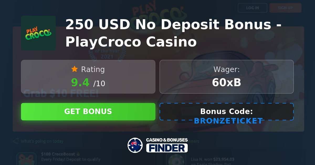 Playcroco No Deposit Bonus