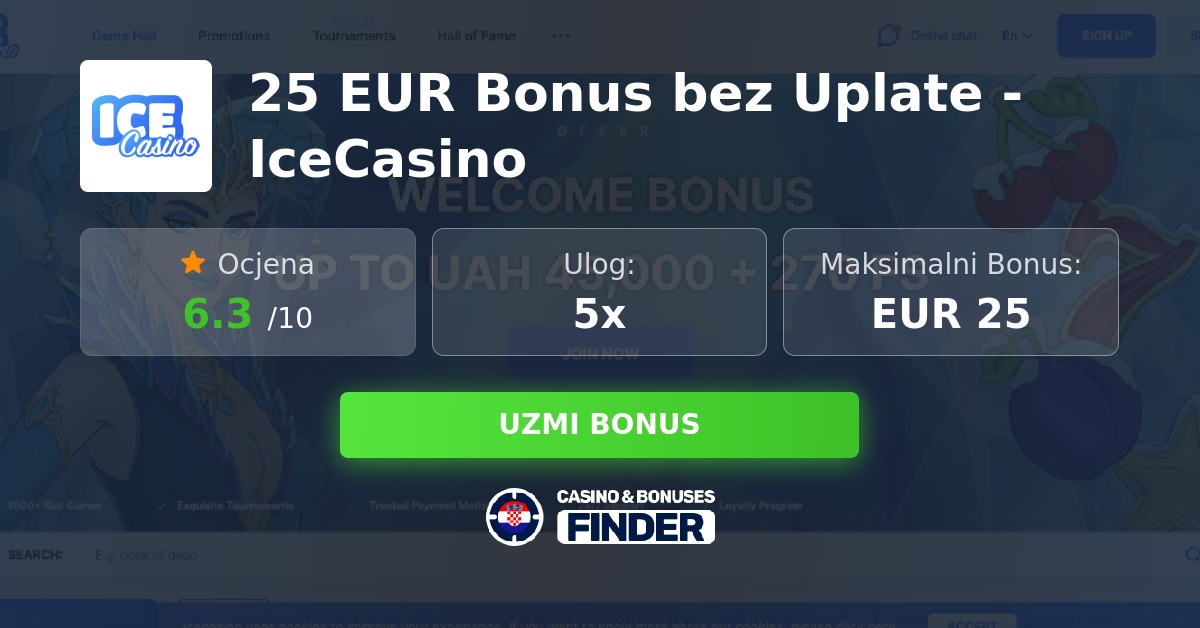 Ice Casino bonus