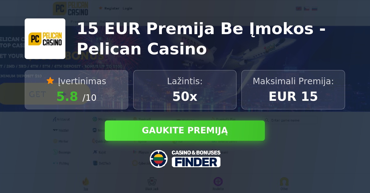 Grafische Darstellung eines Pelican Casino Bonusangebots mit Münzen und Spielsymbolen