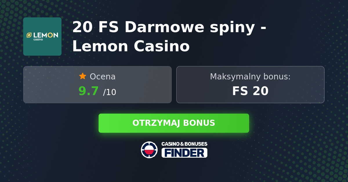 Bonus darmowych spinów w Lemon Casino