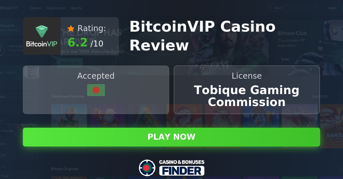 Bitcoinvip Casino interface